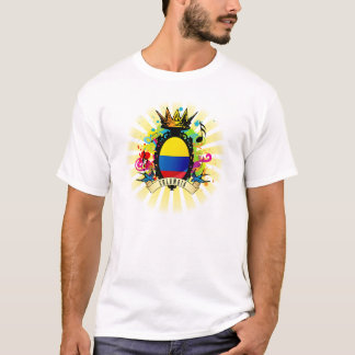 T-shirt Latin da música de Colômbia onça