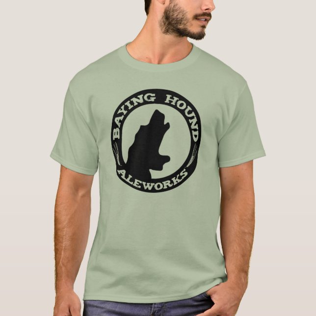 T-shirt latindo do cão dos homens (Frente)