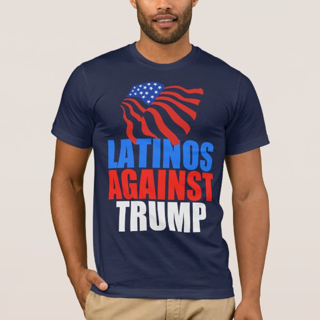 T-shirt Latinos contra o trunfo (Frente)