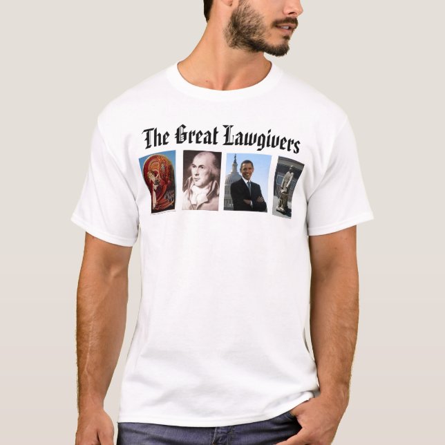 T-shirt lawgiver, James Madison, ícone Moses e o (Frente)