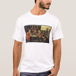 T-shirt Lazarus na mesa de homem rico, 1618 (óleo no canv