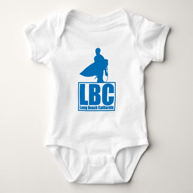 T-shirt LBC - Long Beach Califórnia - surf - azul (Frente)