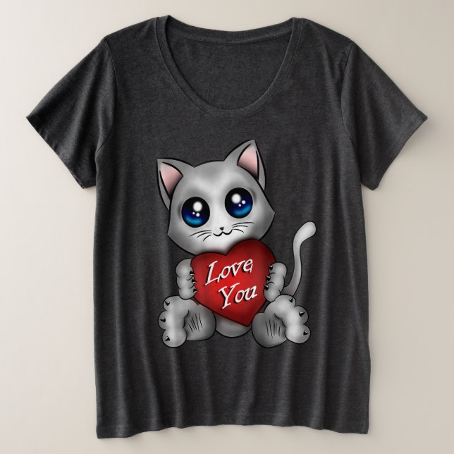 T-shirt Le chaton t'aime (Frente do Design)