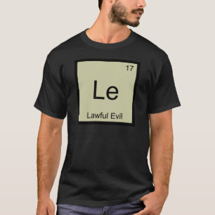T-shirt Le - Malvado Legal Engraçado Símbolo de Elemento Q