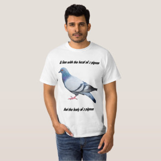 T-shirt Leão com a cabeça de um pombo