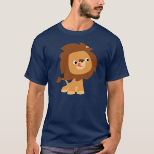 T-Shirt Leão De Cartoon Ganancioso Bonito