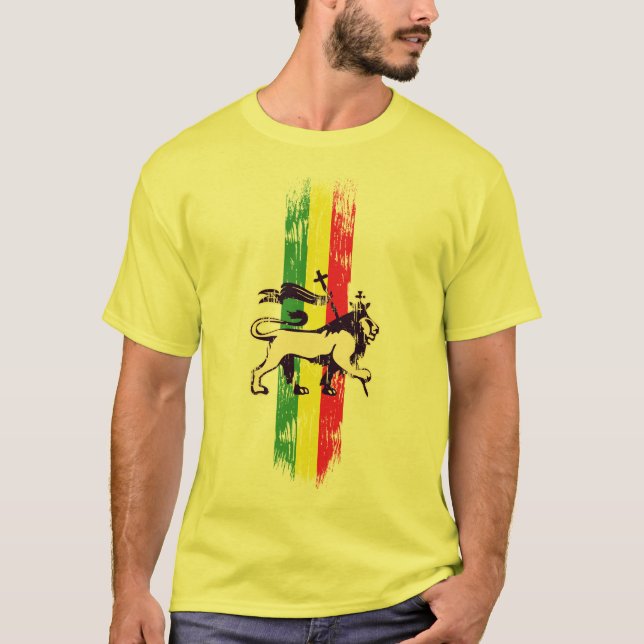 T-shirt Leão do rei da reggae (Frente)