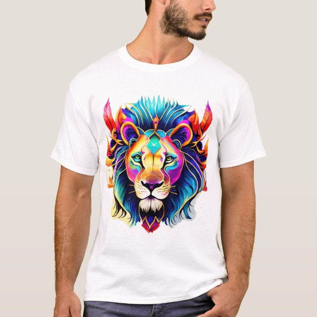 T-Shirt 🦁 "Leão e Penas" (Frente)