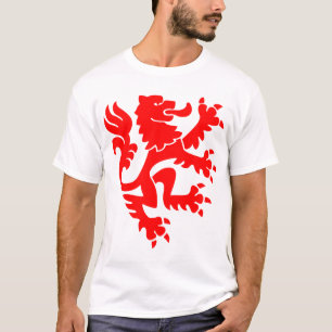 T-shirt Leão Heráldico 01 - Vermelho