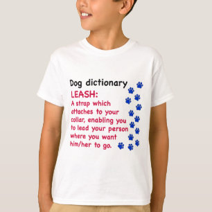 T-shirt Leash - Dicionário do cão