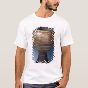 T-shirt Lebes decorou com um teste padrão geométrico