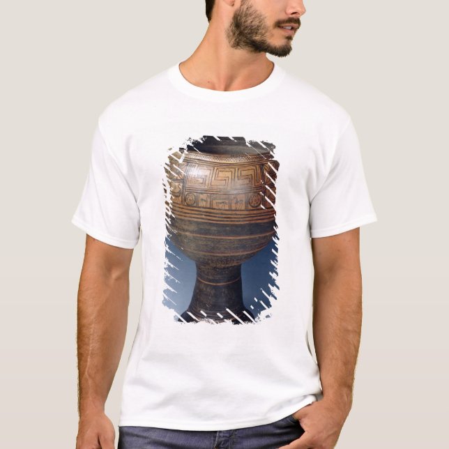 T-shirt Lebes decorou com um teste padrão geométrico (Frente)