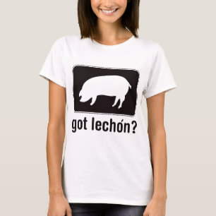 T-shirt Lechon obtido - preto
