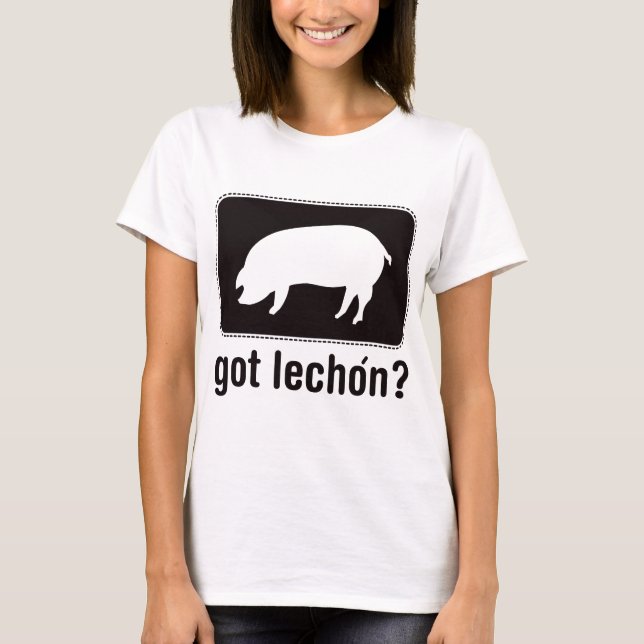 T-shirt Lechon obtido - preto (Frente)