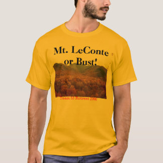 T-shirt leconte 1 do mt, Mt. LeConte ou busto! , a equipe