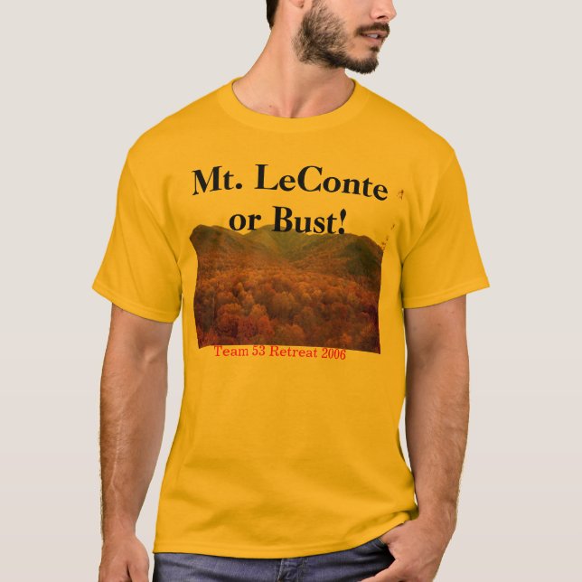 T-shirt leconte 1 do mt, Mt. LeConte ou busto! , a equipe (Frente)