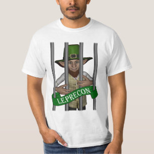 T-shirt Lêdua verde-branca atrás de bares