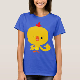 T-shirt legal bonito das mulheres do pintinho dos
