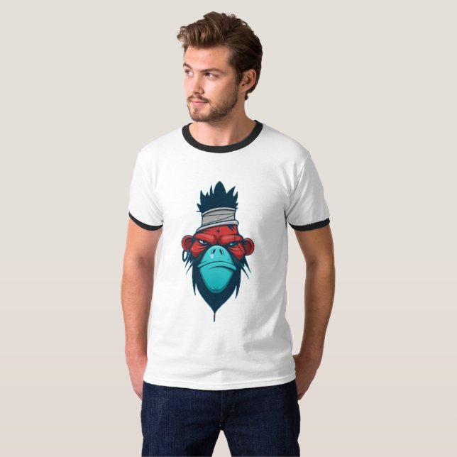 T-shirt legal com imagem da cabeça irritada do (Frente Completa)