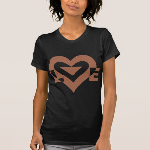 T-shirt Legal Gráfico de Amor, Mocha Brown