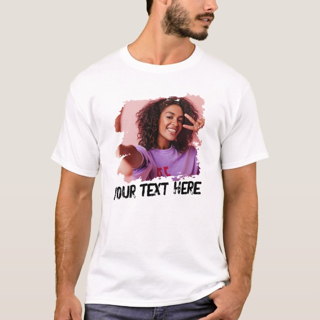 T-Shirt Legal Grunge Foto de Texto Personalizado (Frente)