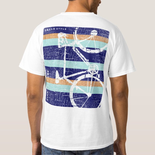 T-shirt legal & listrado, bicicleta-cultura, bicicleta (Verso)