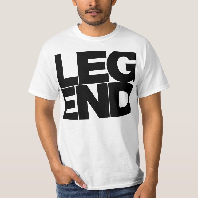 T-shirt Legenda (texto preto) (Frente)
