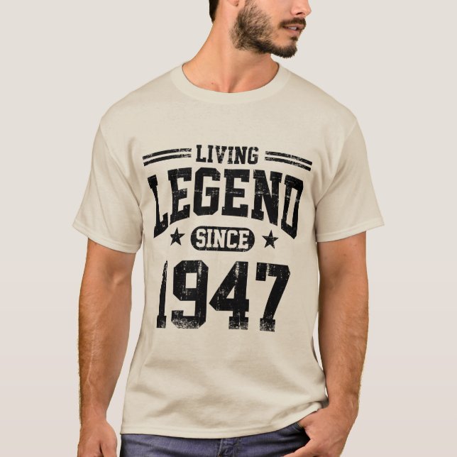 T-shirt Legenda viva desde 1947 (Frente)