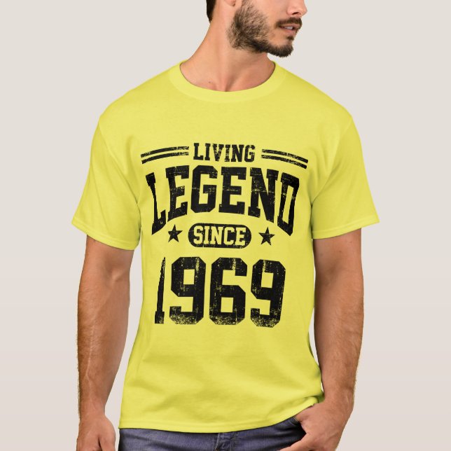 T-shirt Legenda viva desde 1969 (Frente)