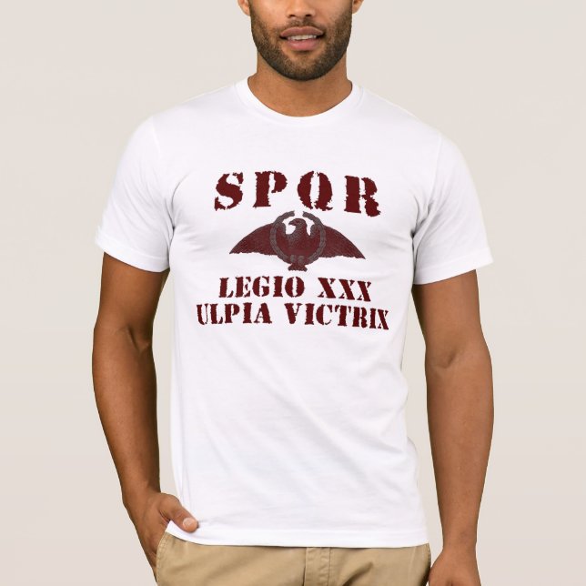 T-shirt Legião vitorioso de 30 Trajan a 30a - Eagle romano (Frente)