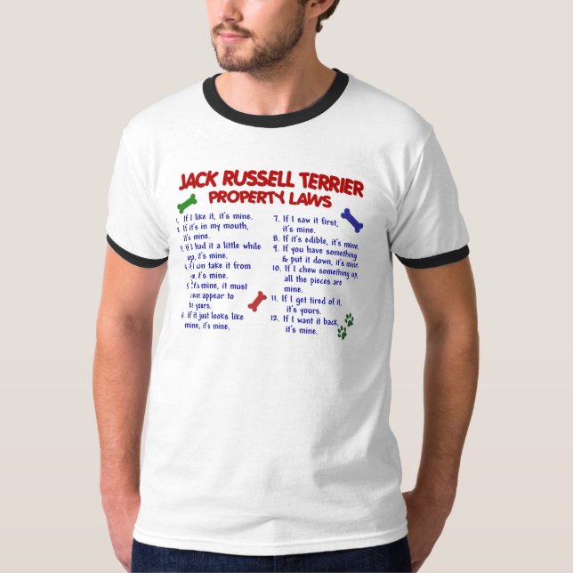 T-shirt Leis 2 da propriedade de RUSSELL TERRIER do JAQUE (Frente)