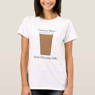 T-shirt Leite de chocolate da bebida da água de Concerve