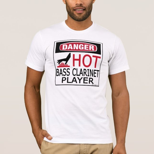 T-shirt Leitor Clarinet de Baixo Quente (Frente)