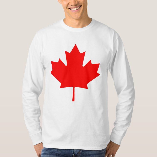 T-shirt Lembrança vermelha da folha de bordo de Canadá do (Frente)