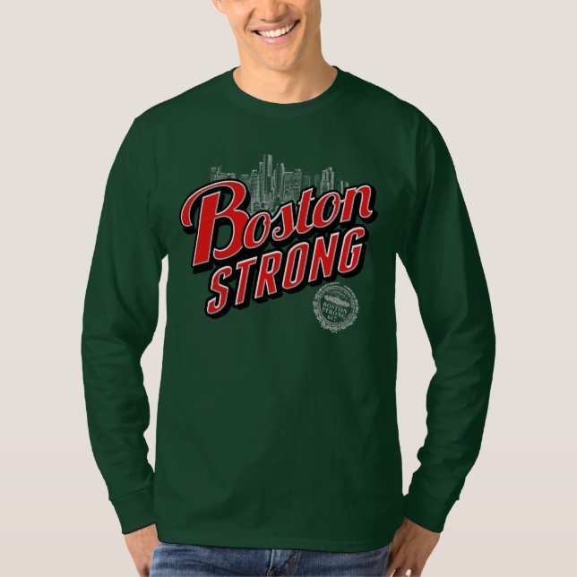T-shirt Lembranças Fortes Da Cidade De Boston (Frente)