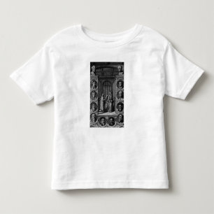 T-shirt Lendo uma letra à rainha Elizabeth mim