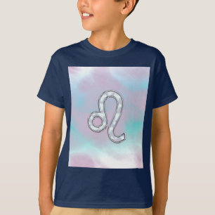 T-shirt Leo Zodiac Símbolo de Pastels Nacre Style Impress