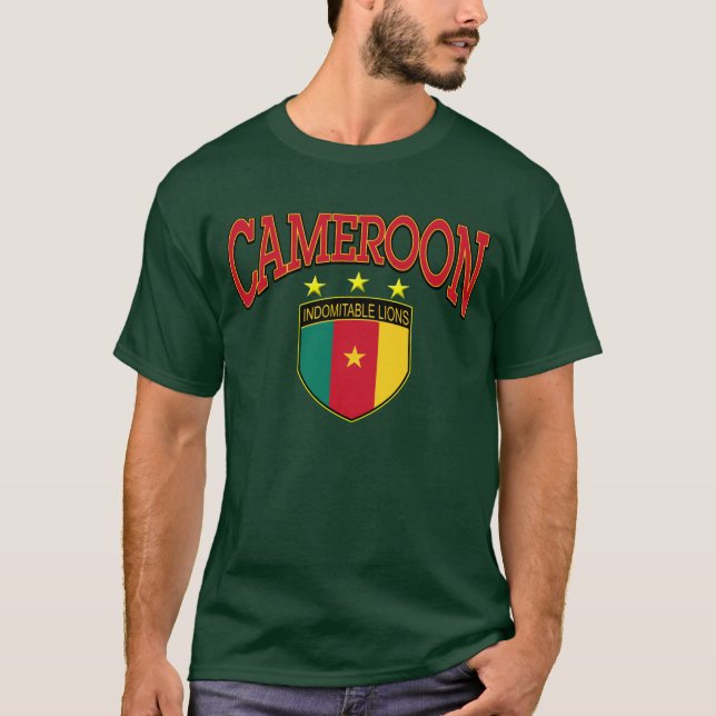 T-shirt Leões indomáveis de República dos Camarões (Frente)