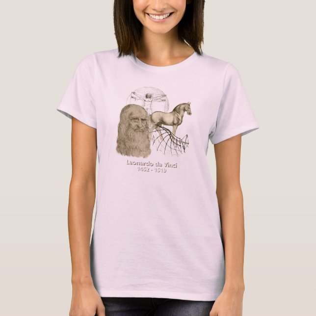 T-shirt Leonardo da Vinci (Frente)