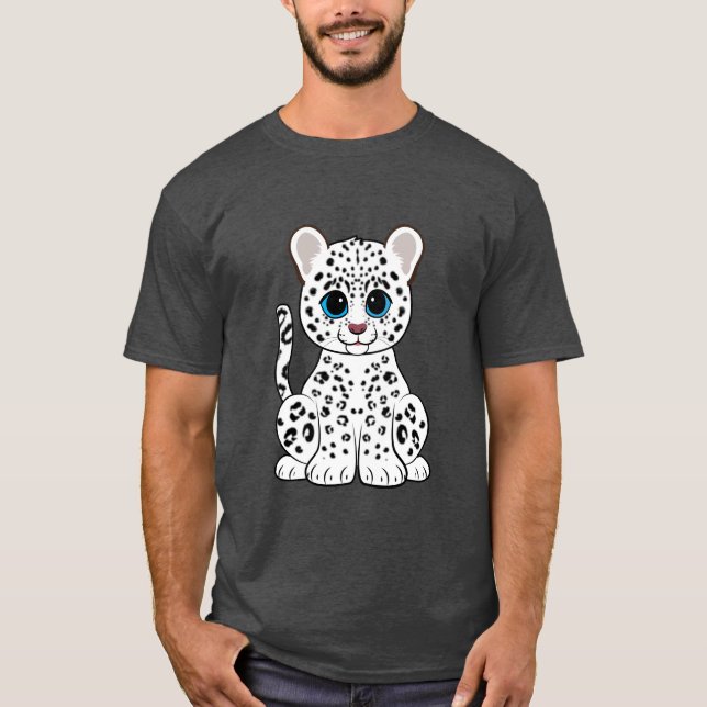 T-shirt Leopardo de neve Cub (Frente)