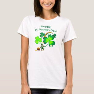 T-shirt Leprechaun e Shamrock