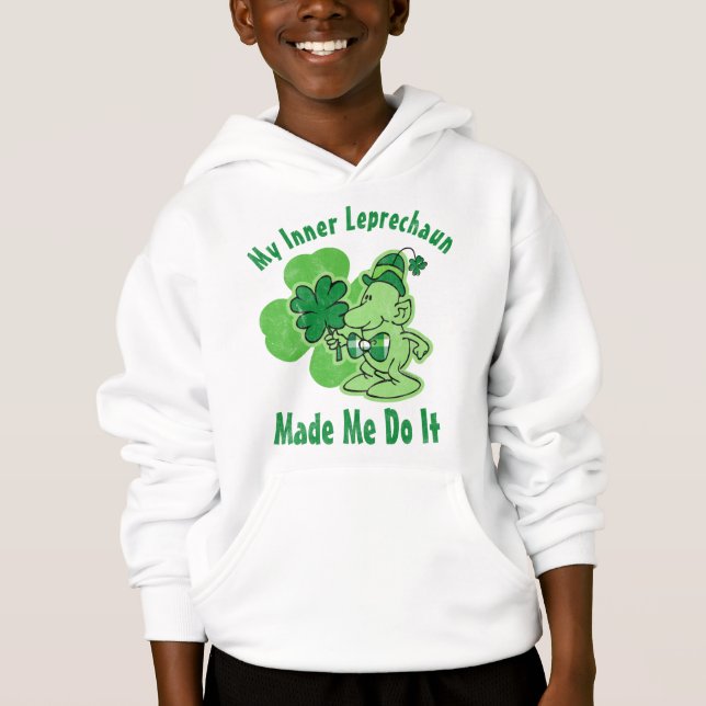 T-shirt Leprechaun interno da xadrez (Frente)