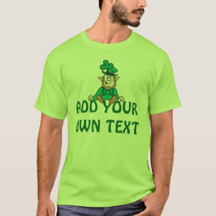 T-shirt Leprechaun pequeno - adicione seu próprio texto
