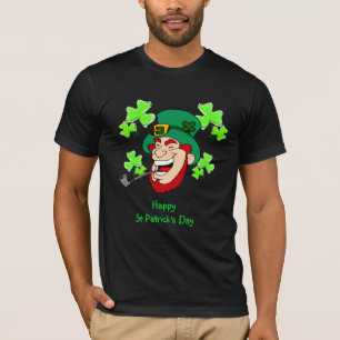 T-shirt Leprechaun Ridente de Dia de São Patrício