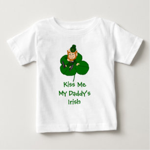 T-shirt Leprechaun Shamrock - Beije-Me Meu Pai Irlandês