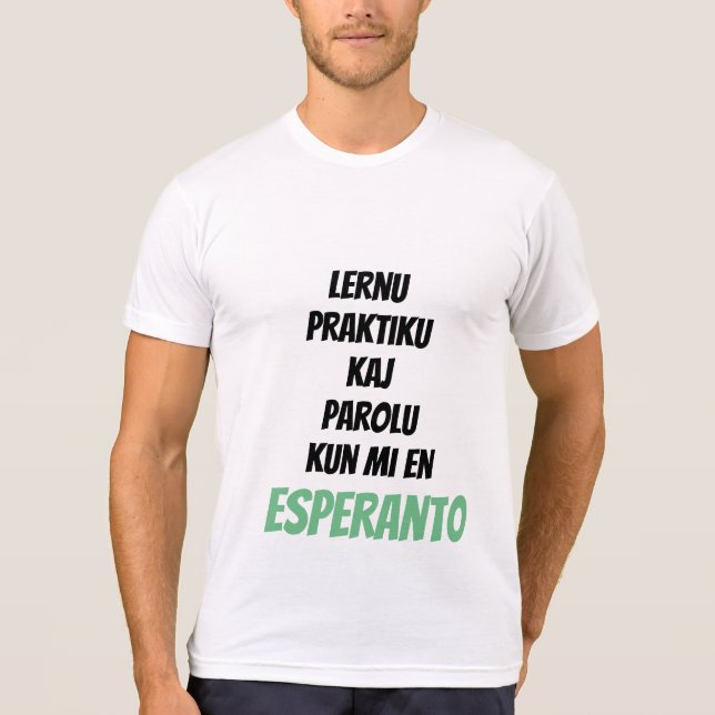 T-shirt Lernu Praktiku Parolu (Frente)