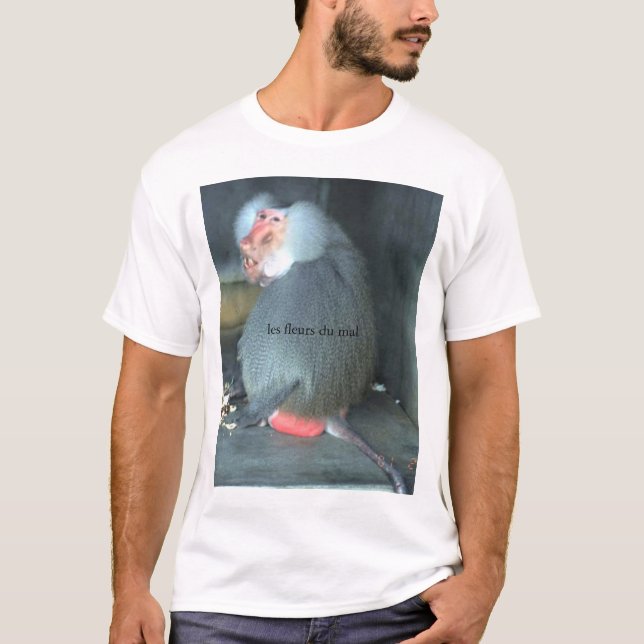 T-shirt les fleurs du mal - babuíno (Frente)