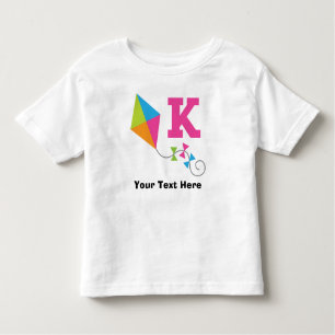 T-shirt Letra do alfabeto de K personalizada