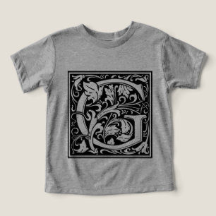 T-shirt Letra G Monograma Medieval Arte Nova