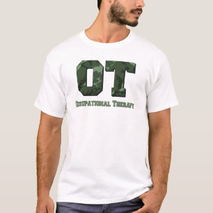 T-shirt letras de camo verde escuro